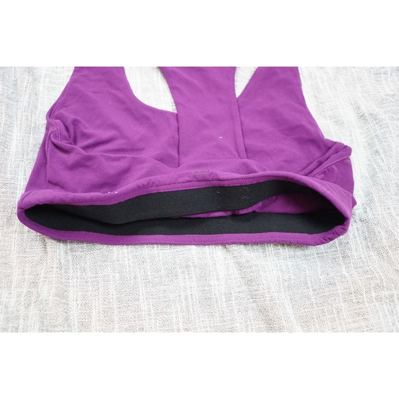 Split 59 bra women medium purple full coverage racerback yoga running no padding - Picture 5 of 5